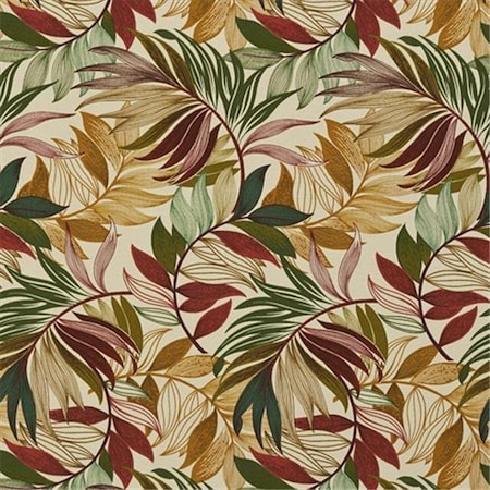 Designer Fabrics Designer Fabrics A237 54 in. Wide Outdoor Indoor Marine Upholstery Fabric; Red; Green And Gold A237